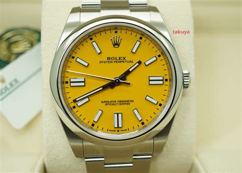 rolex perpetual yellow dial|Rolex oyster perpetual price new.